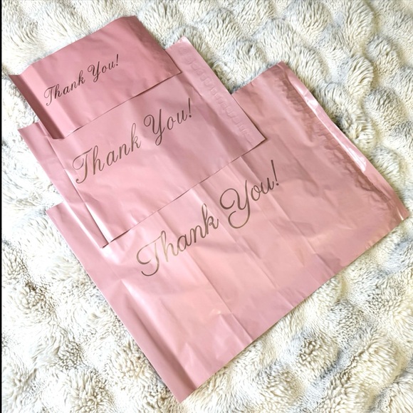 25 PINK THANK YOU POLY MAILERS - Picture 8 of 8